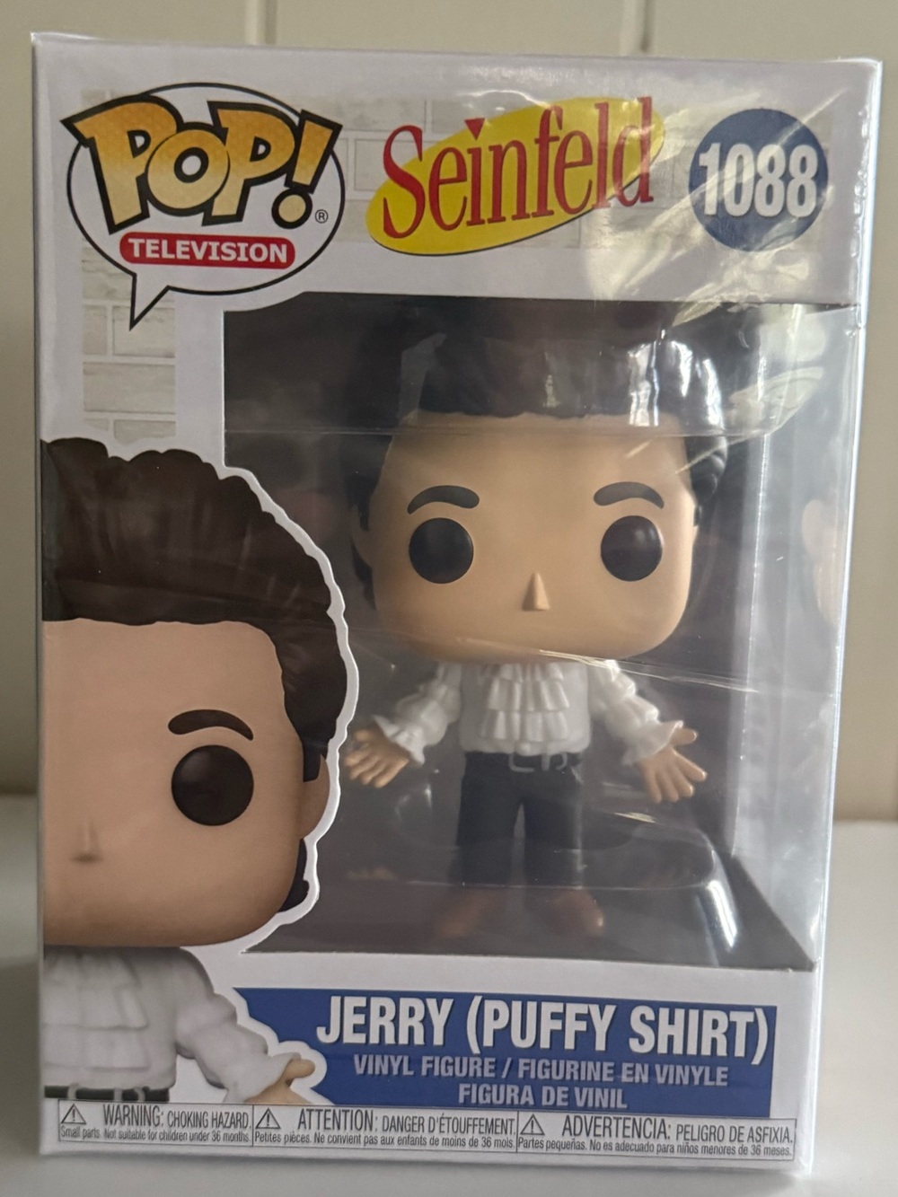 Funko Pop! Seinfeld Jerry (Puffy Shirt) - White, Black, Brown